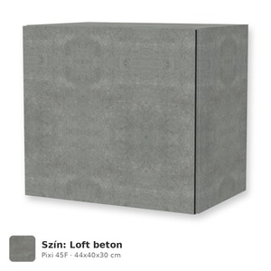 Tboss Pixi 45F felső szekrény tükör fölé, világítás nélkül, Loft beton