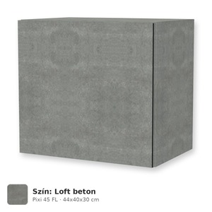Tboss Pixi 45 FL felső szekrény világítással és jelenlétérzékelővel, Loft beton