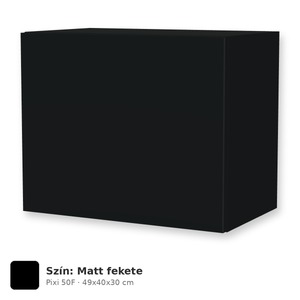 Tboss Pixi 50F felső szekrény tükör fölé, világítás nélkül, Matt fekete