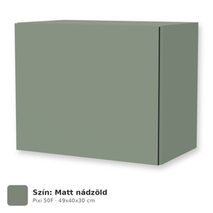 Tboss Pixi 50F felső szekrény tükör fölé, világítás nélkül, Matt nádzöld