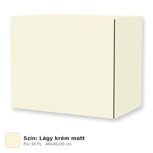 Tboss Pixi 50 FL felső szekrény világítással és jelenlétérzékelővel, Lágy krém matt