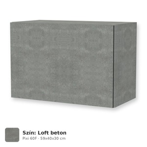 Tboss Pixi 60F felső szekrény tükör fölé, világítás nélkül, Loft beton