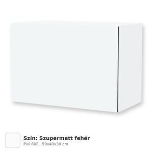 Tboss Pixi 60F felső szekrény tükör fölé, világítás nélkül, Szupermatt fehér