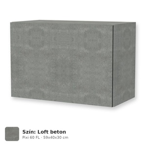 Tboss Pixi 60 FL felső szekrény világítással és jelenlétérzékelővel, Loft beton