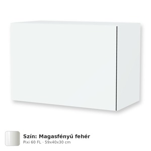 Tboss Pixi 60 FL felső szekrény világítással és jelenlétérzékelővel, Magasfényű fehér