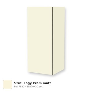 Tboss Pixi FF30 fali felső kiegészítő szekrény, Lágy krém matt