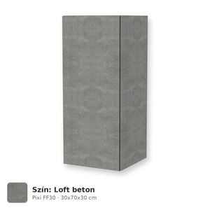 Tboss Pixi FF30 fali felső kiegészítő szekrény, Loft beton