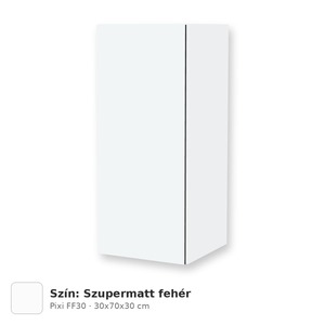 Tboss Pixi FF30 fali felső kiegészítő szekrény, Szupermatt fehér