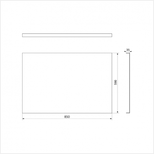 POLYSAN PLAIN oldallap, 85x59cm (72695)