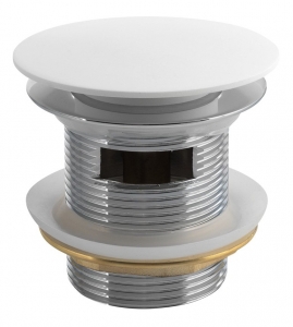 POLYSAN klik-klak kádlefolyó, 6/4", rockstone, matt fehér (72195)