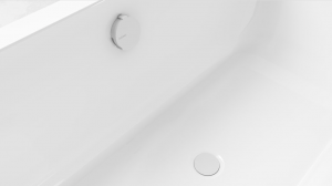 POLYSAN kád le- és túlfolyó, kádtöltővel, bovdenes, 800mm, átm.:72mm, fehér