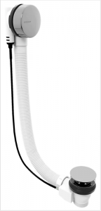 POLYSAN kád le- és túlfolyó, bovdenes, 1000mm, átm.:72mm, króm (71854)