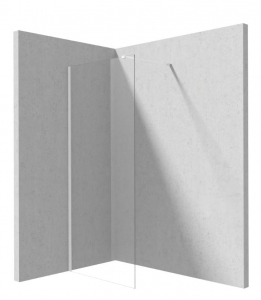 Deante PRIZMA Zuhanyfal, walk-in, fehér