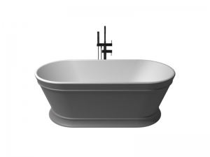 Zenon Heritage Plata Metallic/Blanco Mate szabadonálló kád