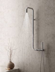 Deante SILIA Titanium Esőztető zuhanyfej, csapteleppel