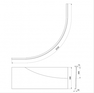 POLYSAN ROSANA előlap 150-es kádhoz (63319)