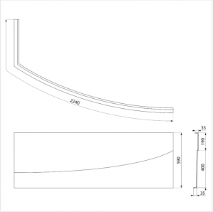 POLYSAN EVIA 160 R sarokelőlap, (12813)