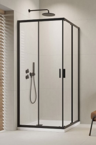 Radaway Alienta Black C/D szögletes fekete zuhanykabin