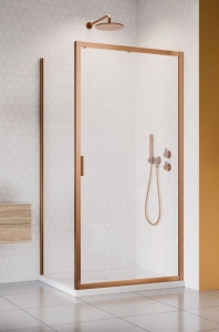 Radaway Alienta Brushed Copper DWJ+S szögletes szálcsiszolt réz zuhanykabin