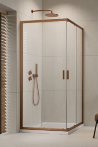 Radaway Alienta Brushed Copper C/D szögletes szálcsiszolt réz zuhanykabin