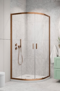 Radaway Alienta Brushed Copper A/E íves szálcsiszolt réz zuhanykabin