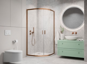 Radaway Alienta Brushed Copper A/E íves szálcsiszolt réz zuhanykabin
