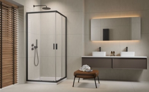 Radaway Alienta Brushed GunMetal C/D szögletes szálcsiszolt fegyvermetál zuhanykabin
