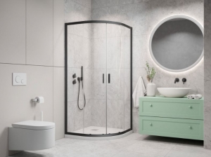 Radaway Alienta Brushed GunMetal A/E íves szálcsiszolt fegyvermetál zuhanykabin