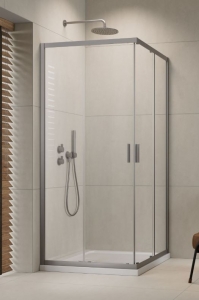Radaway Alienta Brushed Nickel C/D szögletes szálcsiszolt króm zuhanykabin