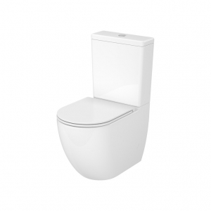 Cersanit remo pro perem nélküli ovális, monoblokkos, mélyöblítésű, univerzális kifolyású, wc ülőkével