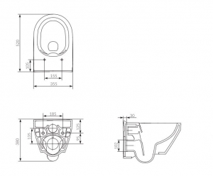 Cersanit Crea Ovális Fali WC+ Slim Lecsapódásmentes Easy-off WC Tető Termék szerkesztése
