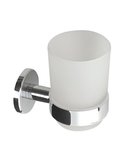 AQUALINE SAMBA pohártartó, tejüveg/króm (SB104)