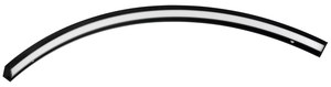 Sapho MOON LED világítás tükör fölé, 6,5 W, 230 V, 431x12x22 mm, R300 mm, matt fekete