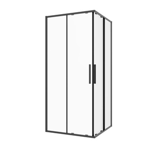 Sanotechnik SANOSLIM zuhanyajtó, 80 cm, matt fekete (SLE80B)