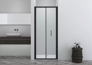Sanotechnik SANOSLIM csuklóajtó, 90 cm, matt fekete (SLF90B)