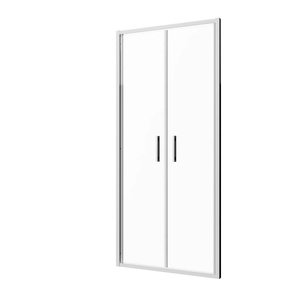 Sanotechnik SANOSLIM kétszárnyas lengőajtó, 100 cm, króm (SLP100)