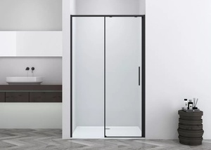 Sanotechnik SANOSLIM tolóajtó, 100 cm, matt fekete (SLS100B)