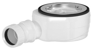 Gelco alacsony zuhanytálca-szifon 90 mm, DN40, fedéllel takart tálcákhoz (SN90)