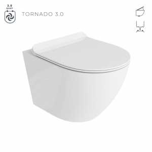 SOFI SLIM 3.0 Tornado fali WC csésze Soft Close ülőkével
