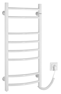 Aqualine SUPE elektromos törölközőszárító radiátor, 360x810 mm, 107 W, fehér (SU140)