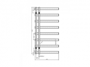 Arezzo TUBE ANTRACIT 1200X600MM TÖRÖLKÖZŐSZÁRÍTÓS RADIÁTOR AR-TB12060