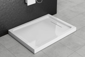 Kolpa San  Ramona tray 120x90 kerrock zuhanytálca, fehér színben, szifonnal