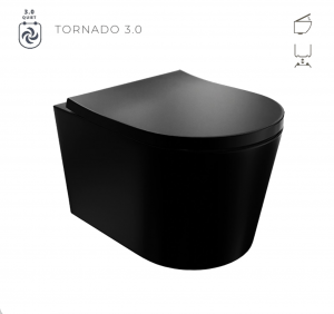 VERSONI BLACK Tornado 3.0 fali WC csésze Soft Close ülőkével