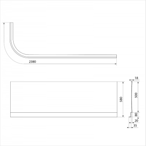 POLYSAN VIVA 175 előlap jobbos kádhoz (78319)