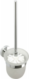 BEMETA OMEGA Fali WC kefetartó, üveg, fehér kefe, 95x370x140mm, króm (104113012) (XR303)