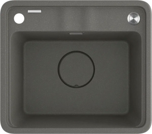 MOMI - Gránit mosogató, 1 medencés - antracit metál