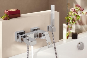 Grohe Eurocube egykaros kádtöltő és zuhanycsap Króm