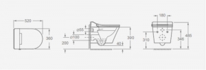 AREZZO design INDIANA Rimless függesztett WC + okos WC tető AR-110FR (2 doboz)