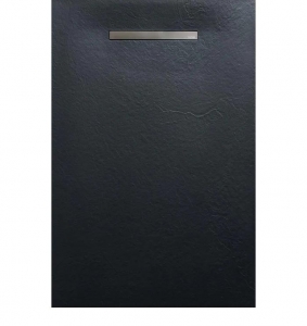 AREZZO design SOLIDSoft zuhanytálca 206x100 cm, ANTRACIT, egyenes lefolyóval (2 doboz)
