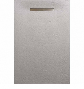 AREZZO design SOLIDSoft zuhanytálca 206x90 cm, BETON, egyenes lefolyóval (2 doboz)